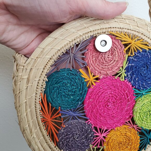 Unbranded round woven summer crossbody bag - Picture 5 of 10